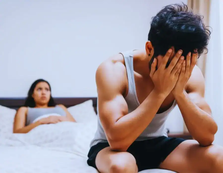Image of upset man in need of erectile dysfunction treatment Rainham
